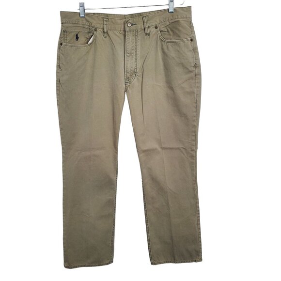 Polo Ralph Lauren Other - Polo Ralph Lauren Mens Pants Khaki Cotton 38x30 Relaxed Fit Straight Leg Green